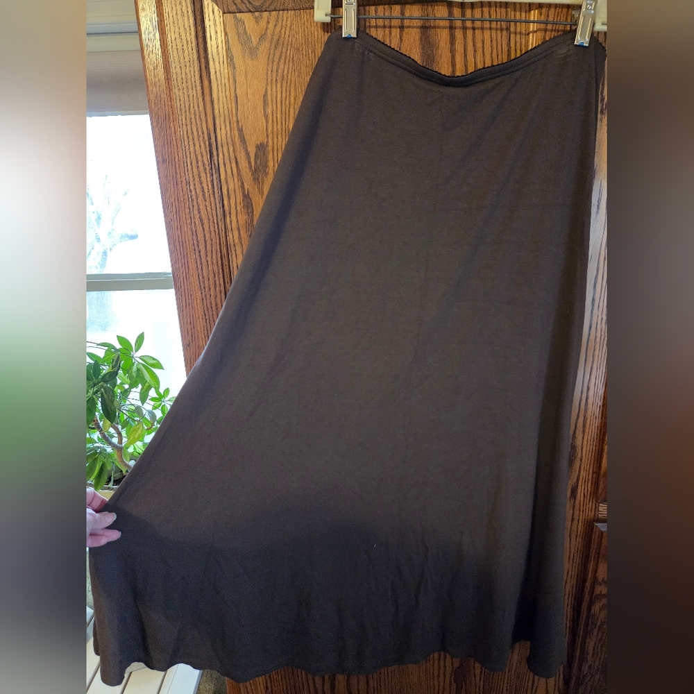 Long Elegant J Jill  Brown Women's Skirt - Size Large